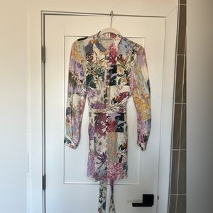 Zara dress • small • tropical flowers & birds